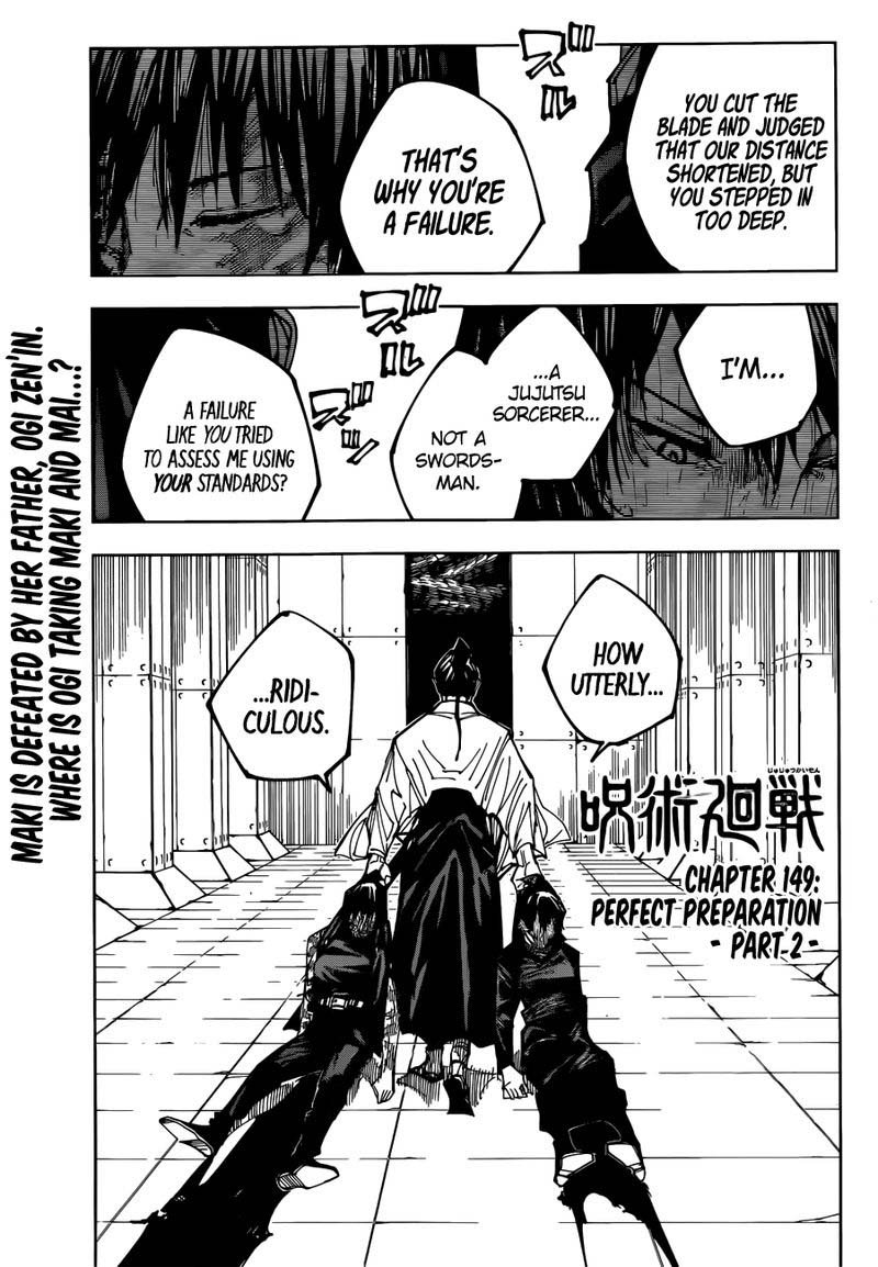 Jujutsu Kaisen Chapter 149 image 01